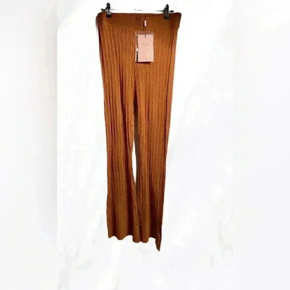 NWT Avec Les Filles “Elise” rib flared sweater bootcut pants M - Picture 2 of 6
